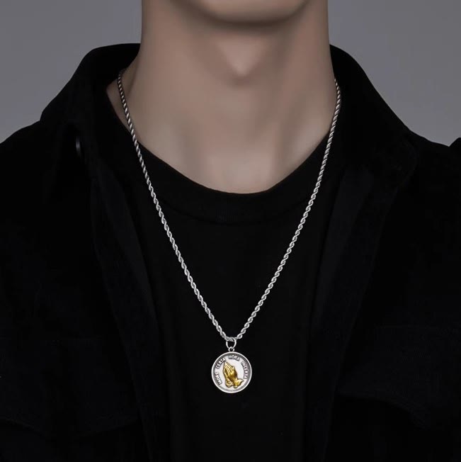 Christiandiscipleshop Cubic Praying Hands Charm Necklace