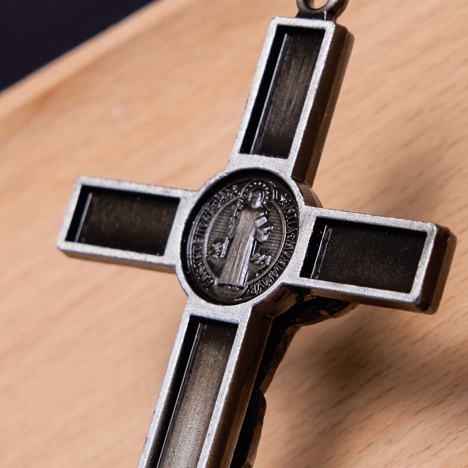 Christiandiscipleshop Classic Style Silver Bronze Alloy Crucifix Stereoscopic Desktop Ornaments