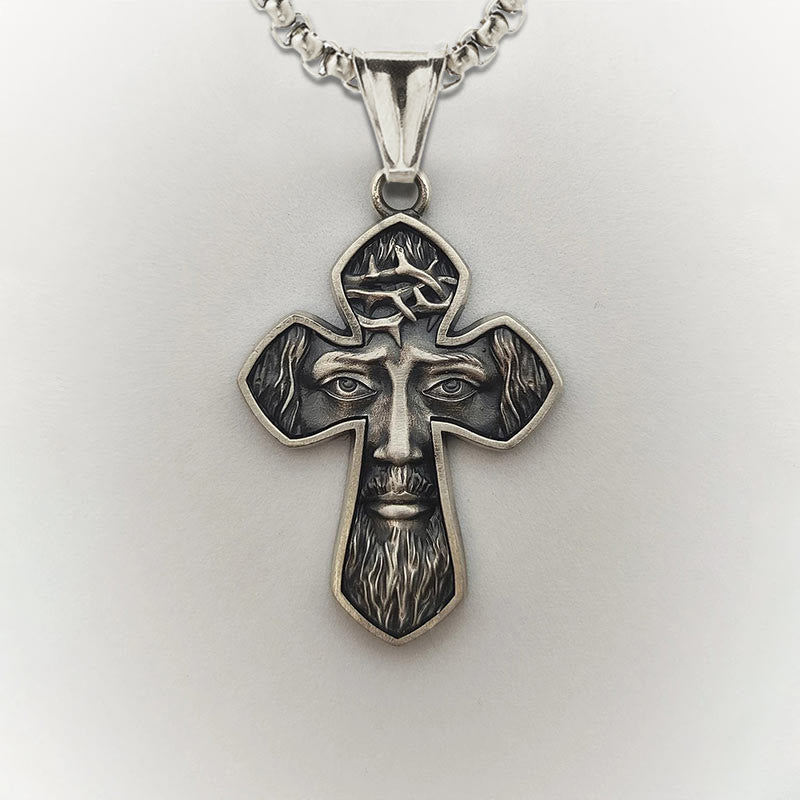 christiandiscipleshop Jesus Cross Silver Handmade Christian Pendant Necklace
