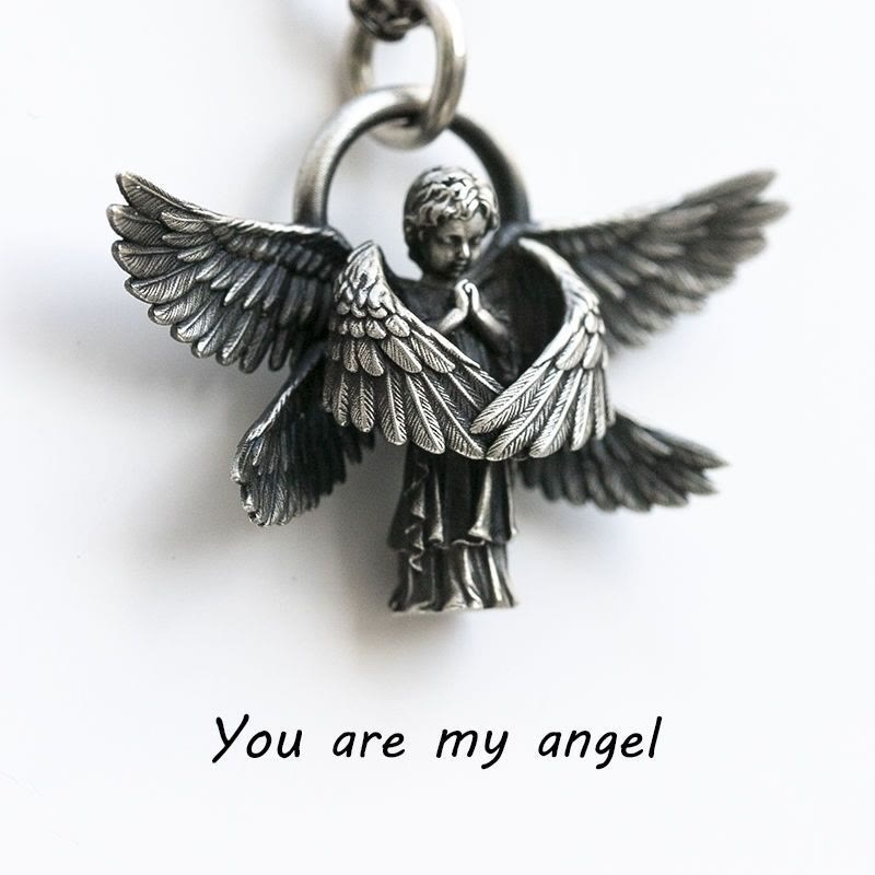Christiandiscipleshop Praying Angel Wing Pendant Good Luck Necklace
