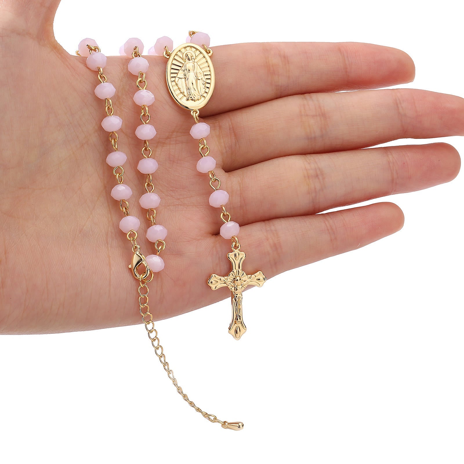 christiandiscipleshop Virgin Mary Medal & Crucifix Pendant Necklace