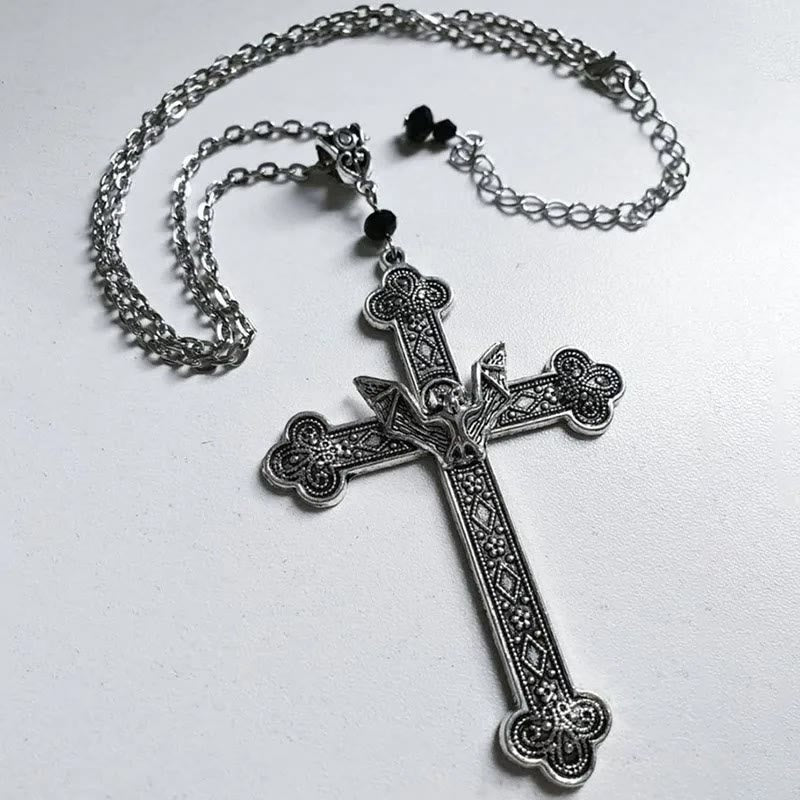 Christiandiscipleshop Retro Religious Christian Faith Cross Bat Necklace