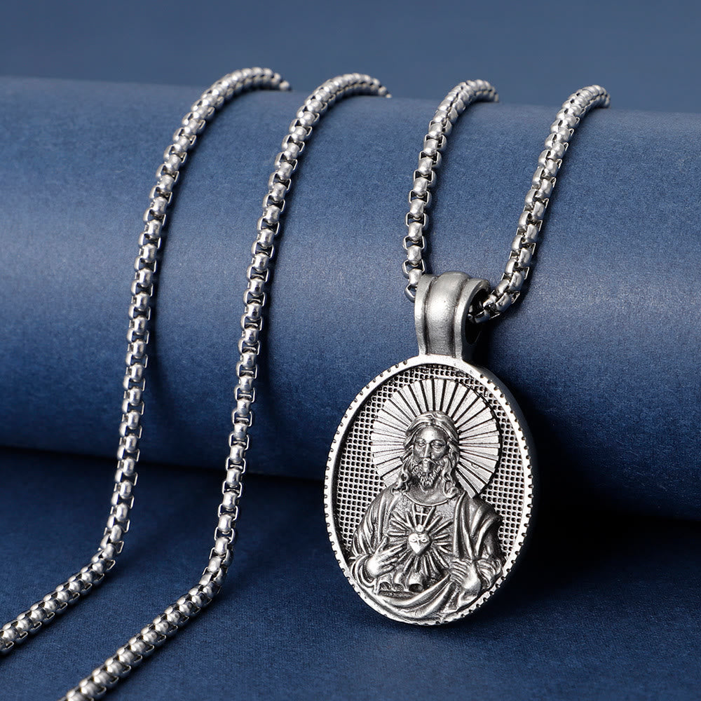 christiandiscipleshopthe Jesus Sacred Heart Christ Necklace