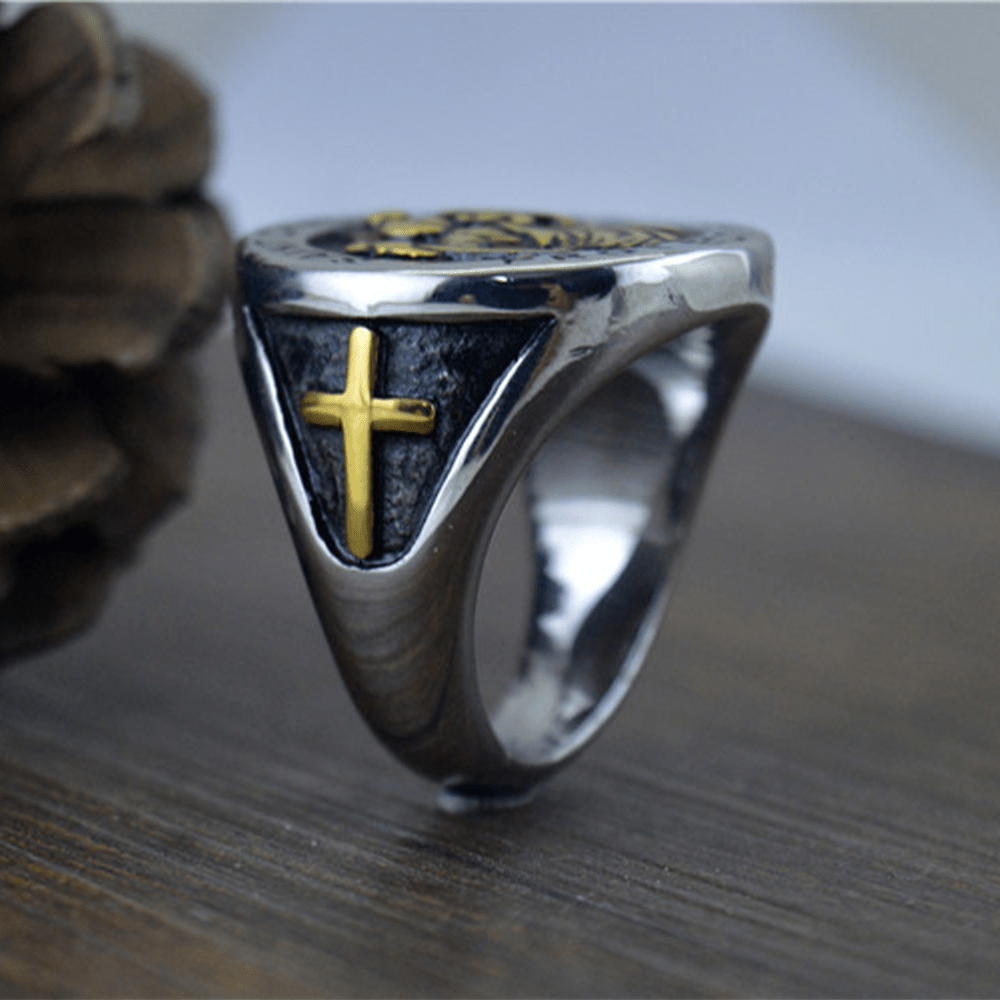 Christiandiscipleshop Saint Christopher Protect Us Medal Signet Ring
