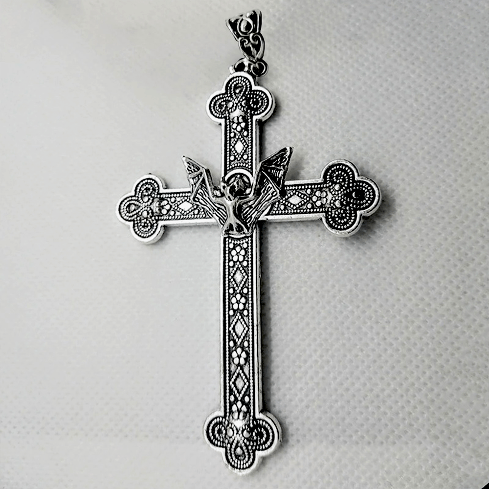 Christiandiscipleshop Retro Religious Christian Faith Cross Bat Necklace