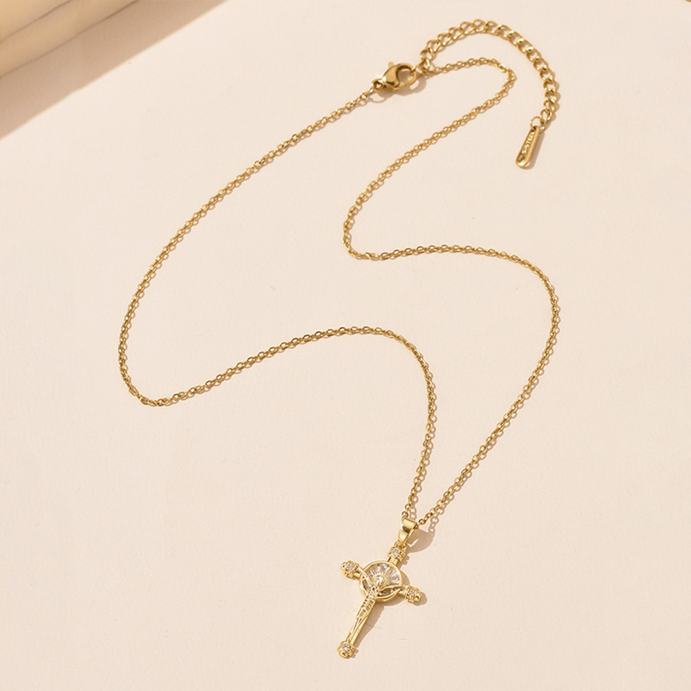 christiandiscipleshop Jesus Cross Crucifix Christian Faith Necklace