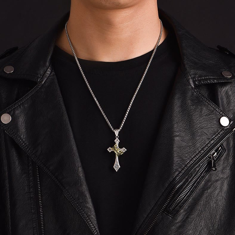 christiandiscipleshop The Crown Cross Necklace Religion Jewelry