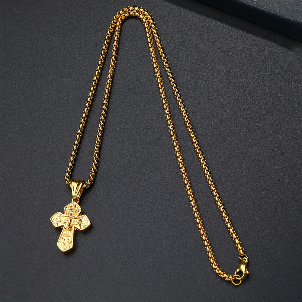 christiandiscipleshop Jesus Cross Silver Handmade Christian Pendant Necklace