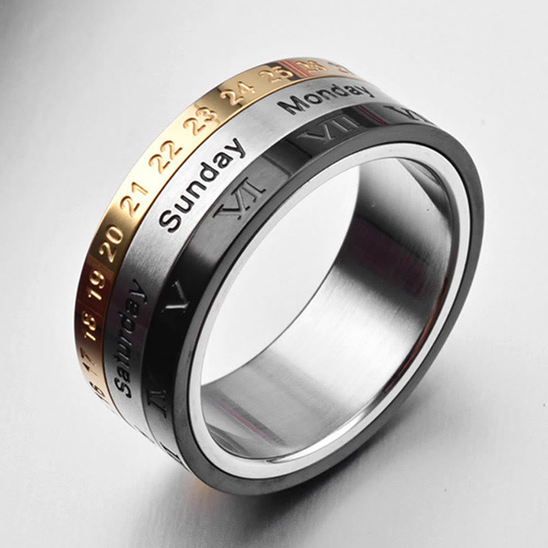 Christianartworkshop "The Genesis" Time and Date Ring: God's Seven Days of Creation