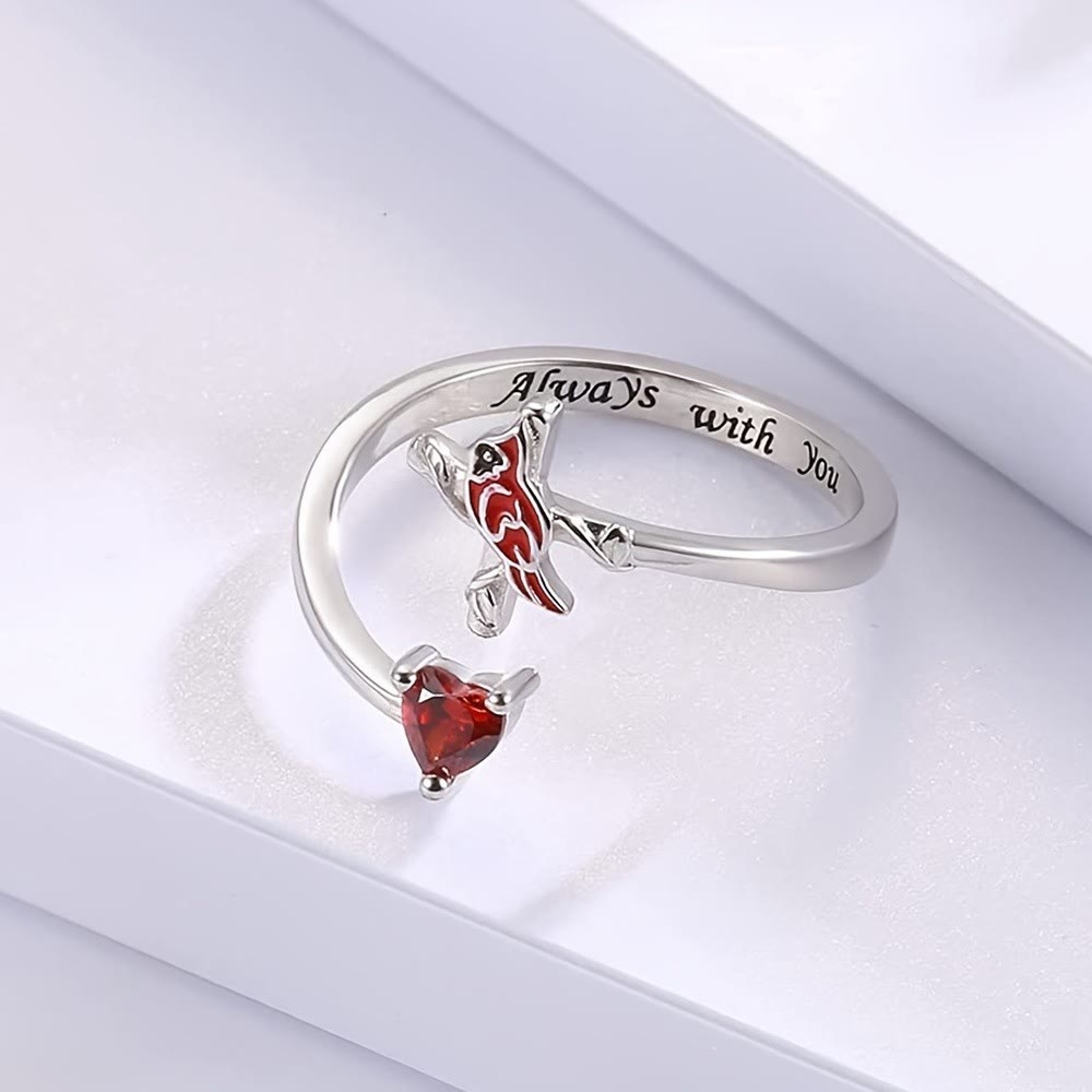 christiandiscipleshop The Vitality of Jesus: Red Cardinal Adjustable Ring