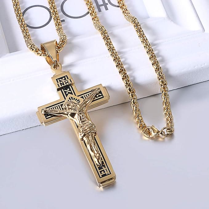 Christiandiscipleshop Crafted Jesus Christiandiscipleshop Crucifix Titanium Necklace