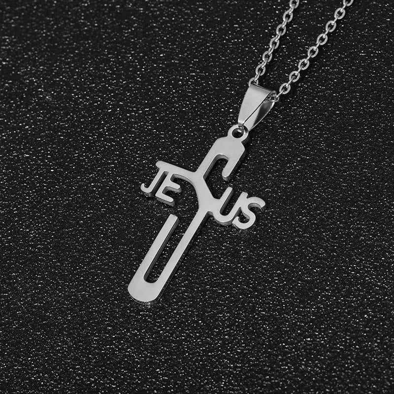 christiandiscipleshop Jesus Christ Cross Chain Stainless Steel Necklace