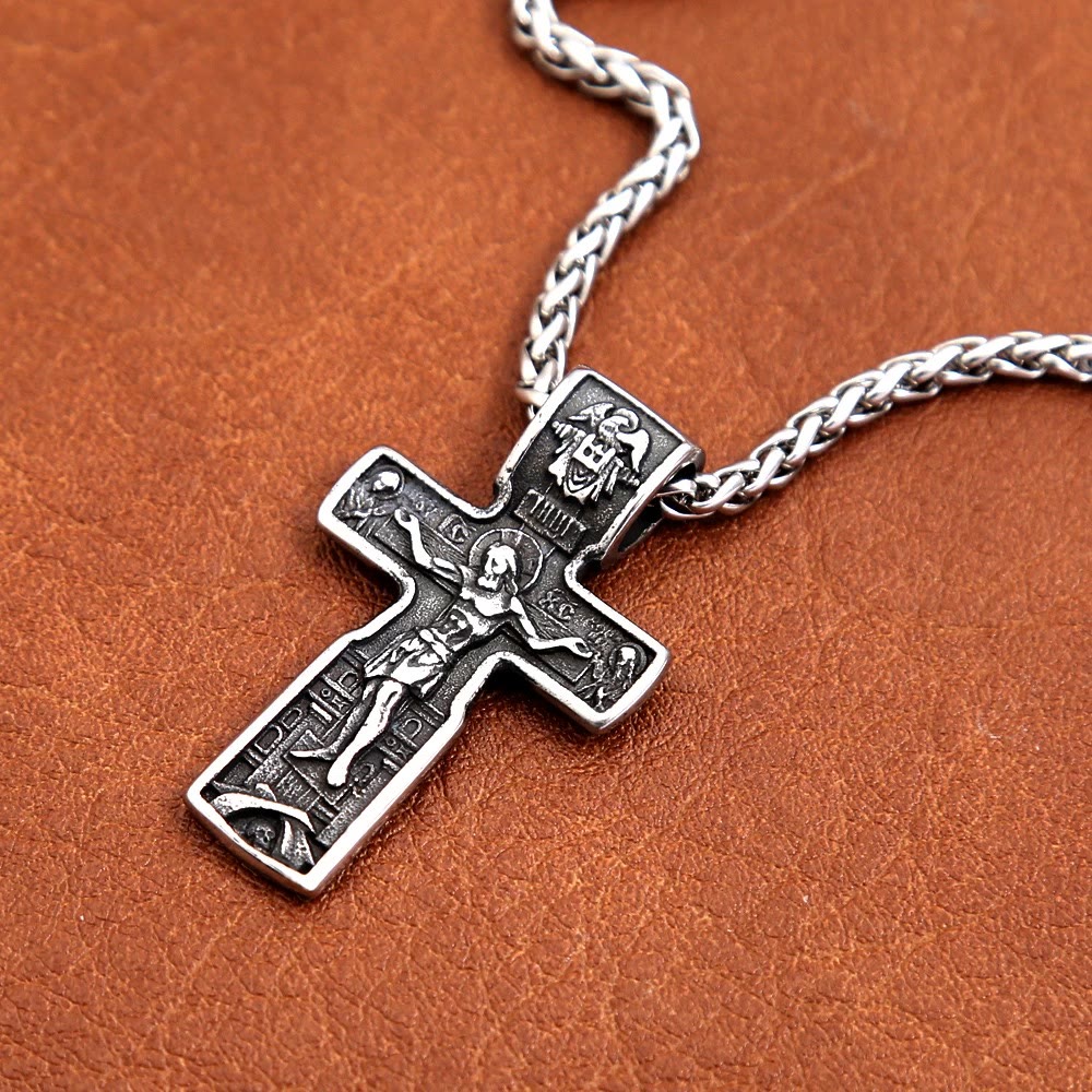 Christiandiscipleshop St Benedict Cross Jesus Orthodox Crucifix Pendant Necklace