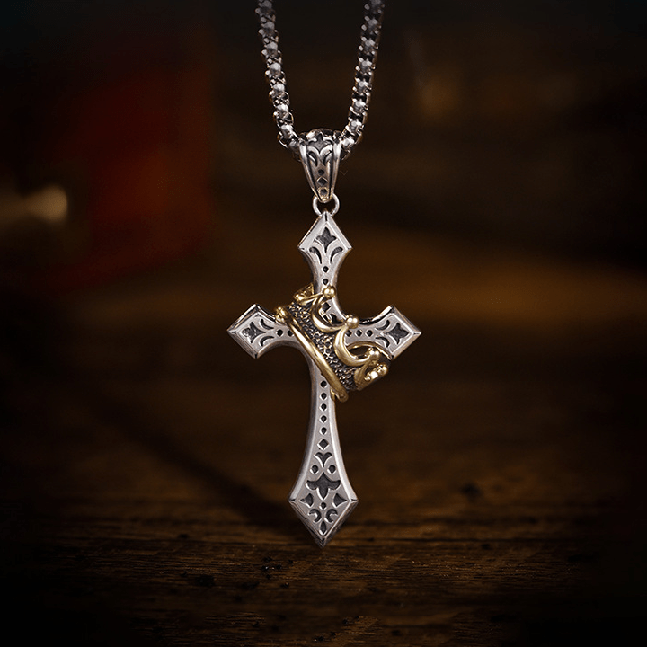 christiandiscipleshop The Crown Cross Necklace Religion Jewelry