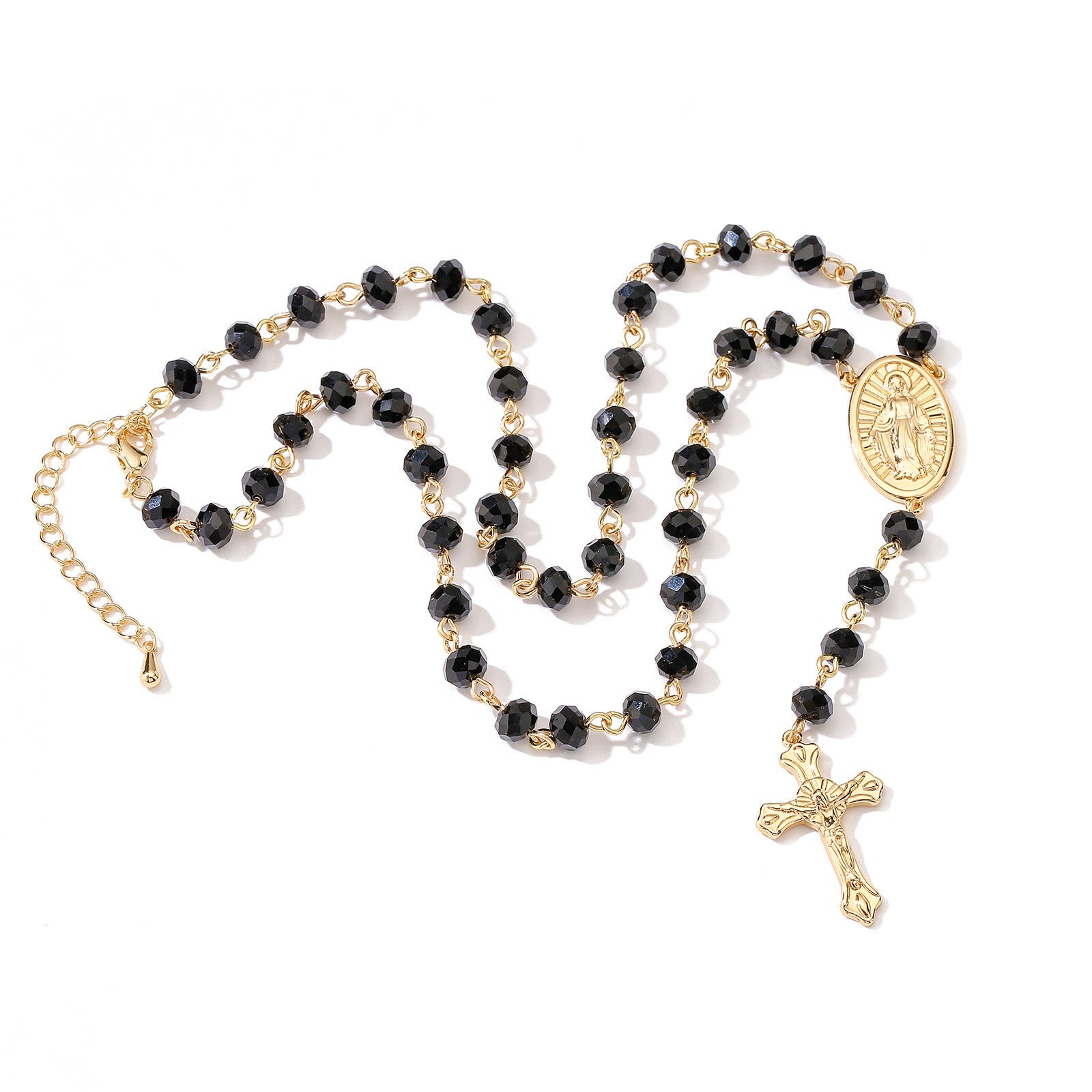 christiandiscipleshop Virgin Mary Medal & Crucifix Pendant Necklace