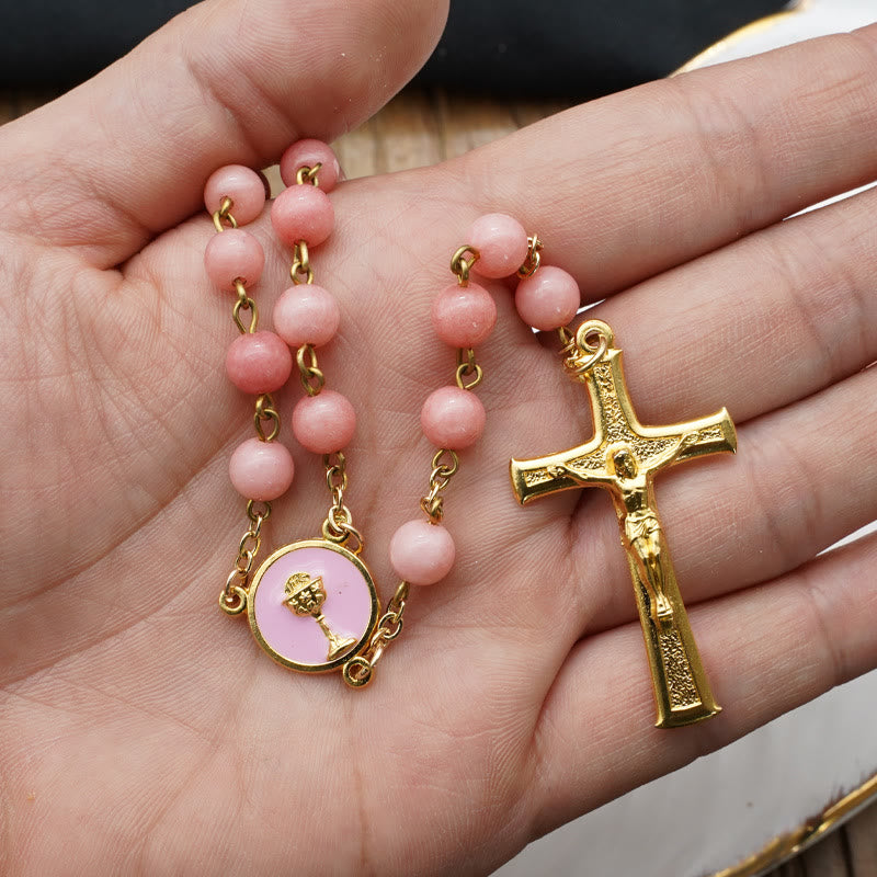 Christiandiscipleshop Original Handmade Red Grain Chalcedony Rosary
