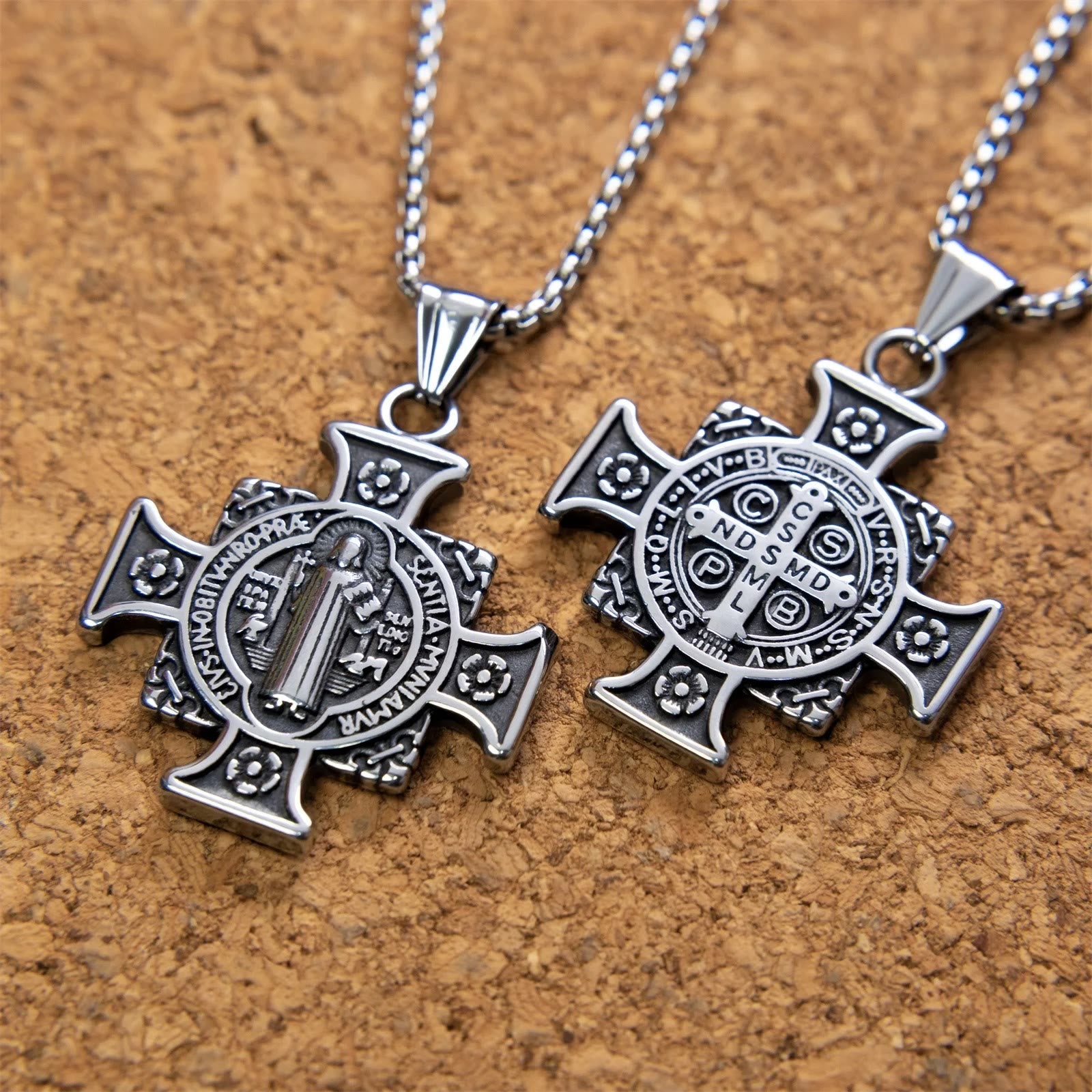 Christiandiscipleshop Saint Benedict Protection Medal Cross Pendant Necklace