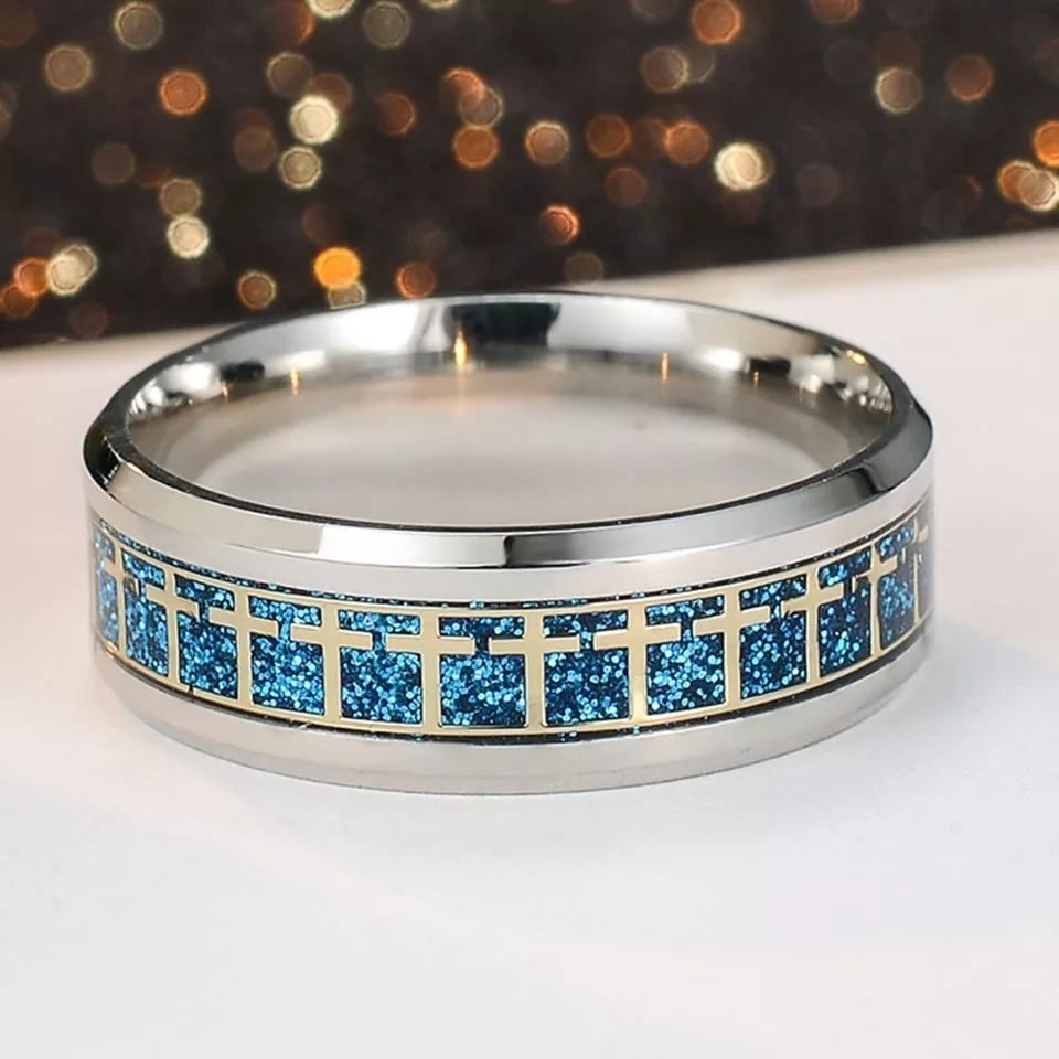 Christiandiscipleshop Shinny Jesus Cross Ring Religious Band Jewelry