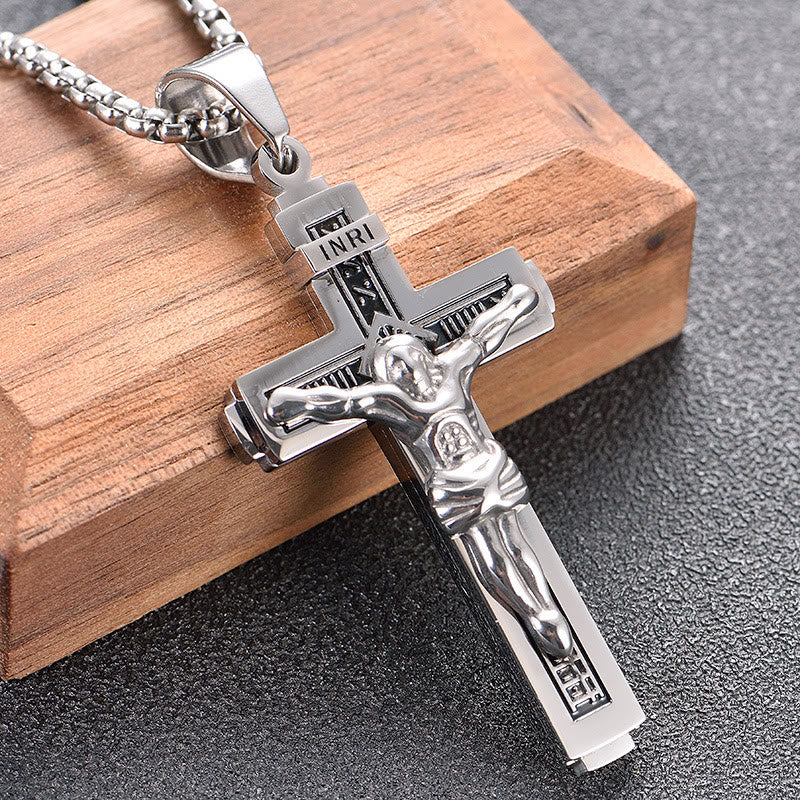 Christiandiscipleshop Crafted Jesus Christiandiscipleshop Crucifix Titanium Necklace