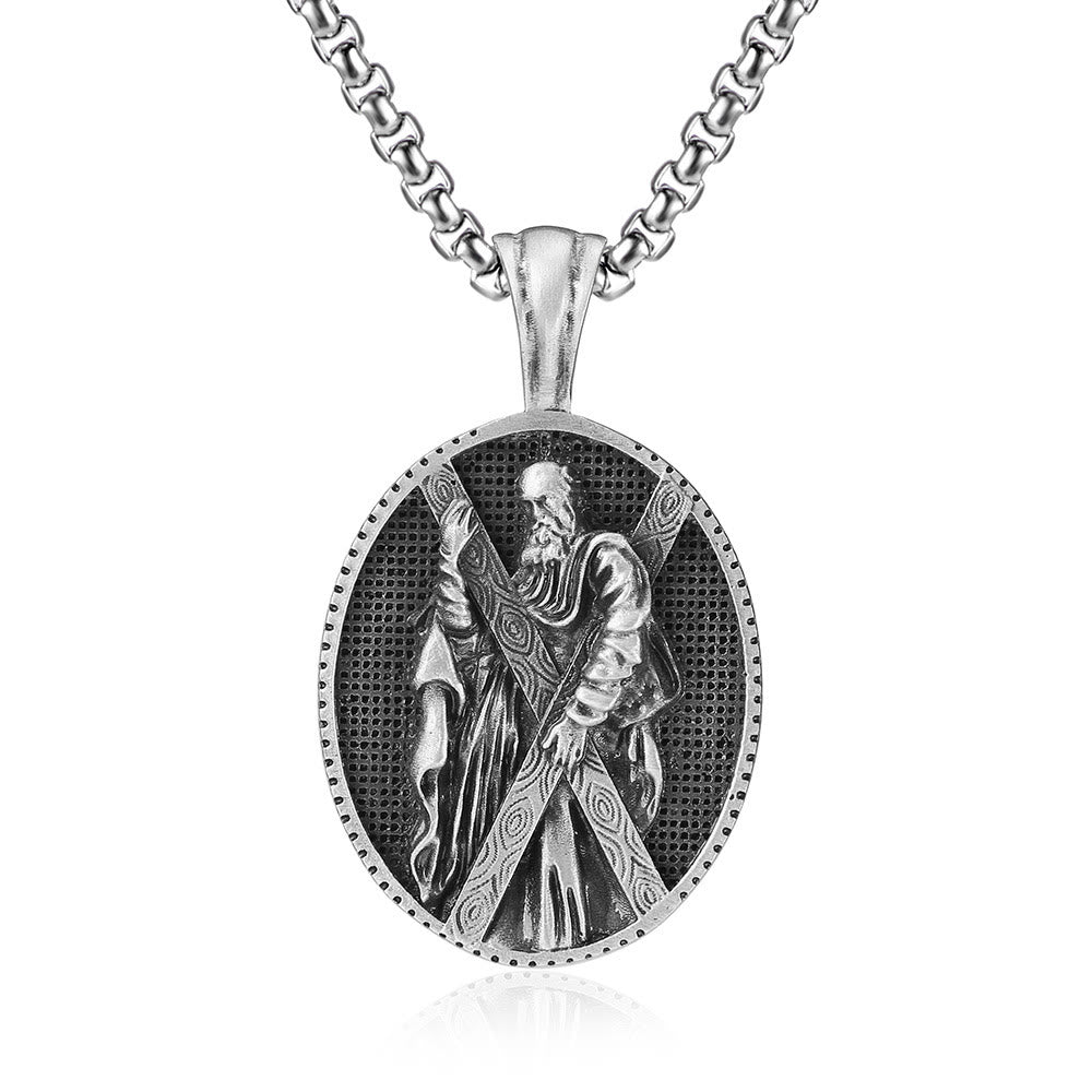 christiandiscipleshopthe St. Andrew Retro Christian Necklace