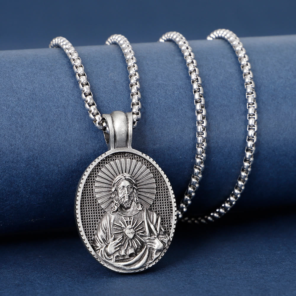 christiandiscipleshopthe Jesus Sacred Heart Christ Necklace