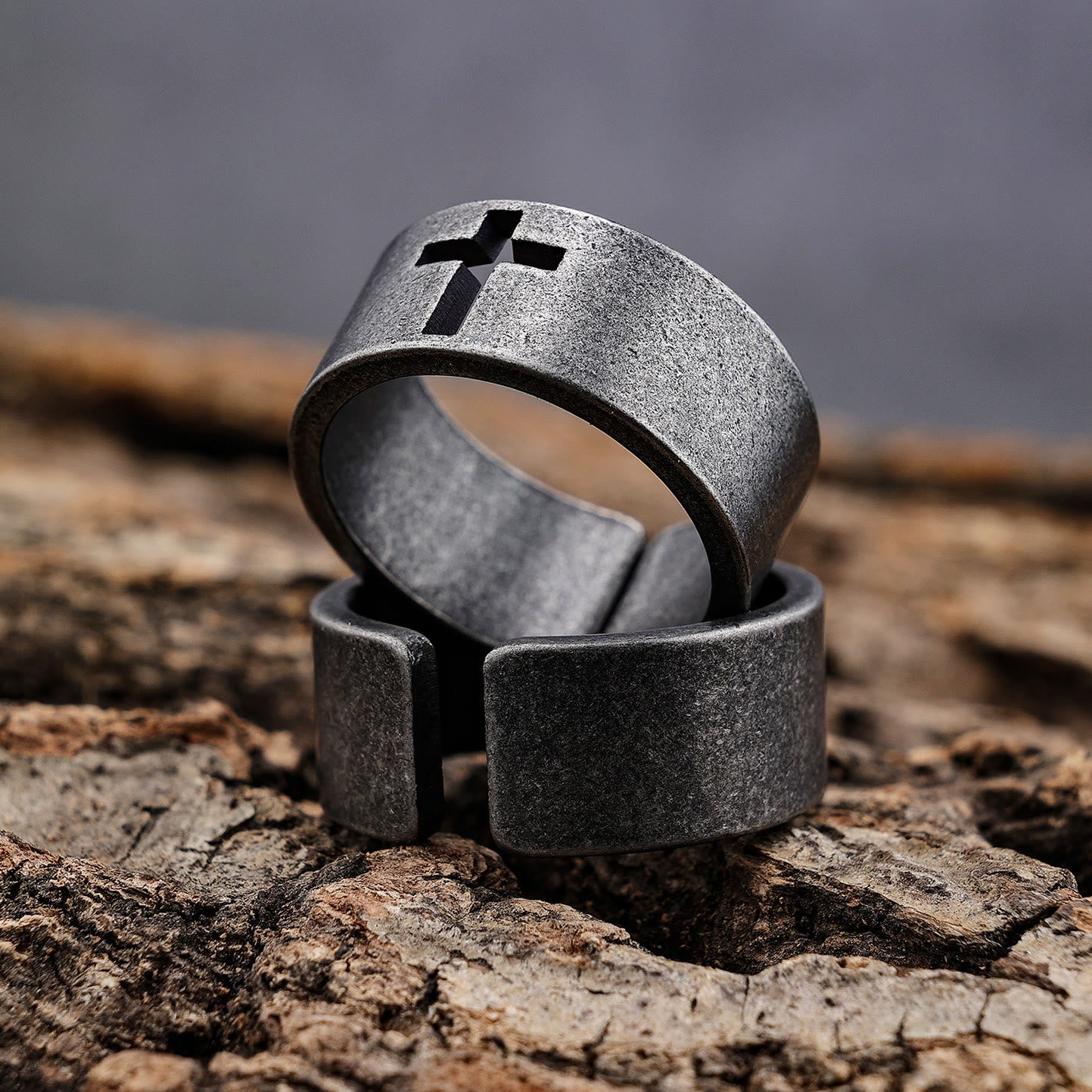 christiandiscipleshop Stainless Steel Antique Punk christiandiscipleshop Cross Ring