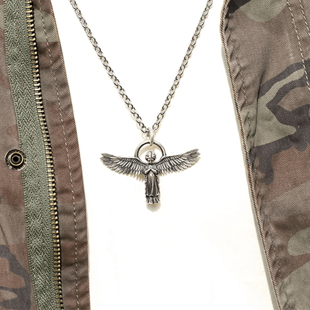 Christiandiscipleshop Spread-winged Praying Angel Protection Necklace