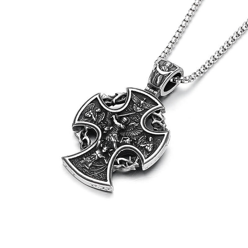 Christiandiscipleshop St. Benedict the Protector & St. Micheal the Archangel Necklace