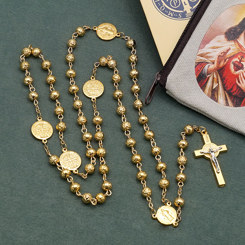 christiandiscipleshopSt. Benedict Golden Classic Rosary