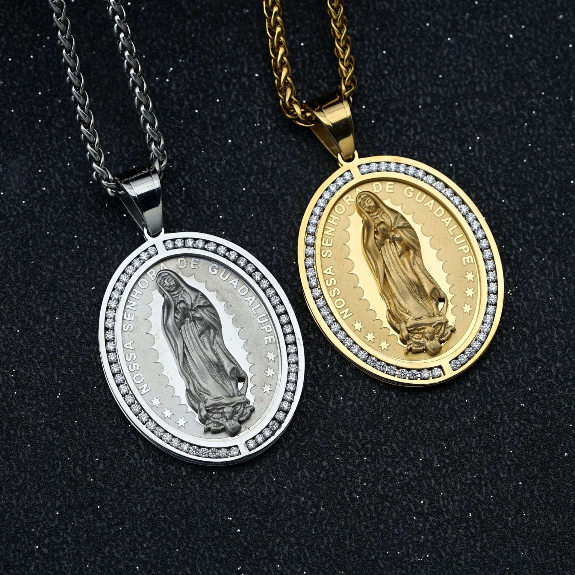 christiandiscipleshop Virgin Mary Religious Stainless Steel Pendant Necklace