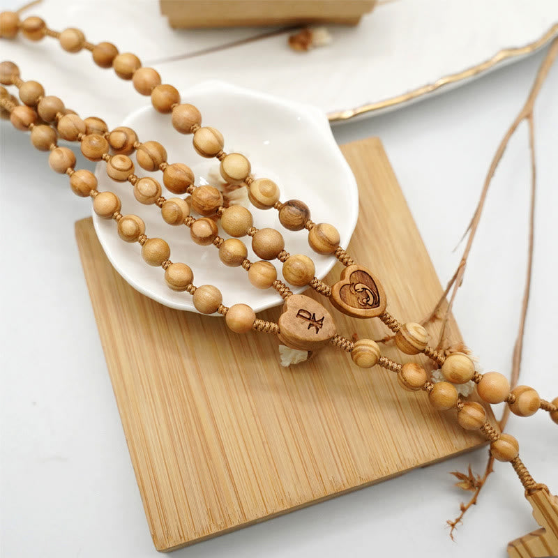 christiandiscipleshop Handmade Olive Wood Quality Praying Rosary