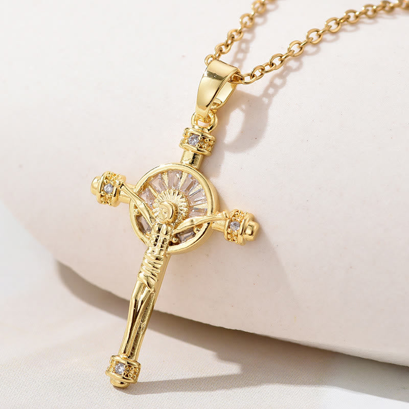 christiandiscipleshop Jesus Cross Crucifix Christian Faith Necklace