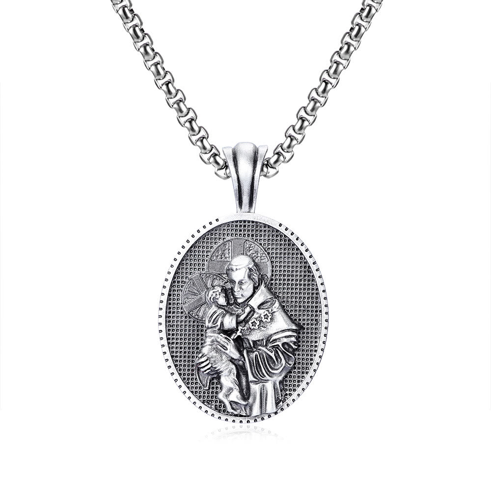 christiandiscipleshopthe St. Anthony and the Child Jesus Pendant Necklace