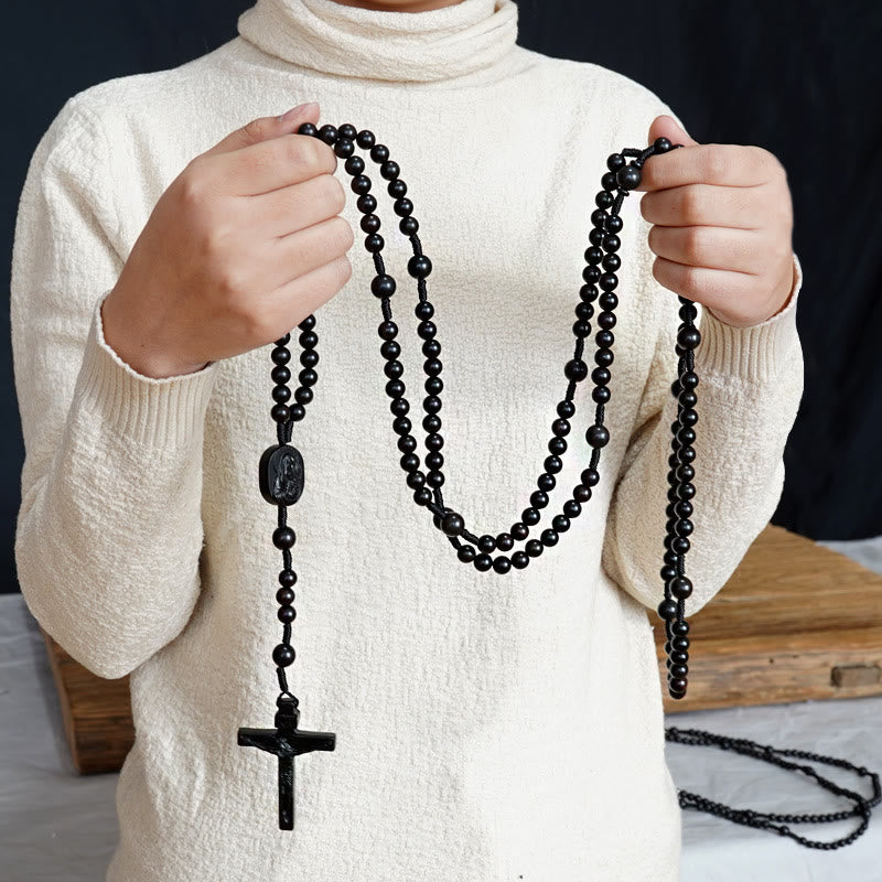 Christiandiscipleshop Olive Wood Beads Fifteen Decade Praying Rosary of the Blessed