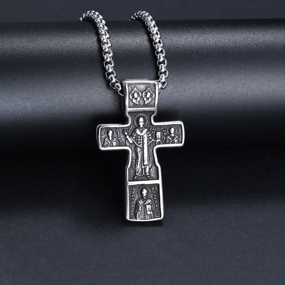 Christiandiscipleshop St Benedict Cross Jesus Orthodox Crucifix Pendant Necklace