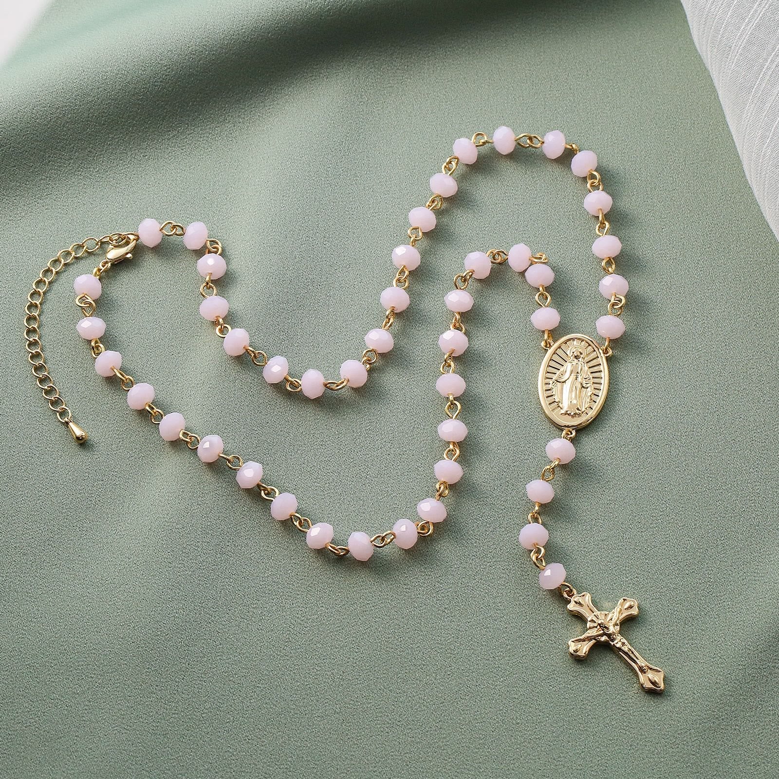 christiandiscipleshop Virgin Mary Medal & Crucifix Pendant Necklace