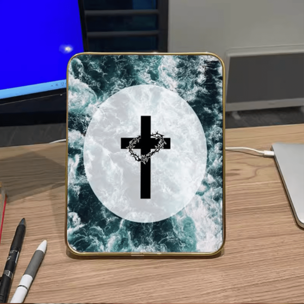 christiandiscipleshop Modern Style Multi-options Cross Decorative Painting Desktop Ornaments