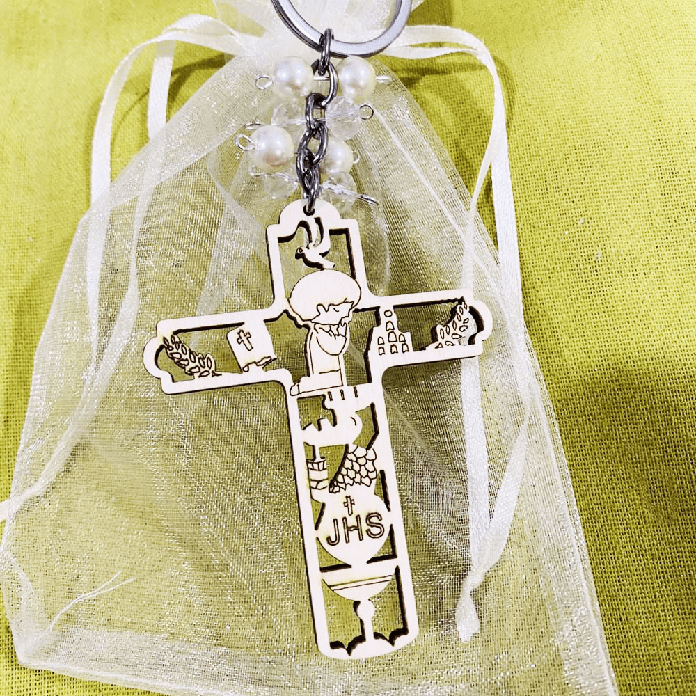 Christiandiscipleshop Religious Baptism Christ Wooden Plaque Keychain