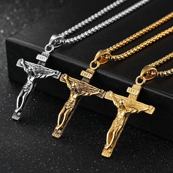 christiandiscipleshop Jewelry Crucifix Pendant Charm Necklace