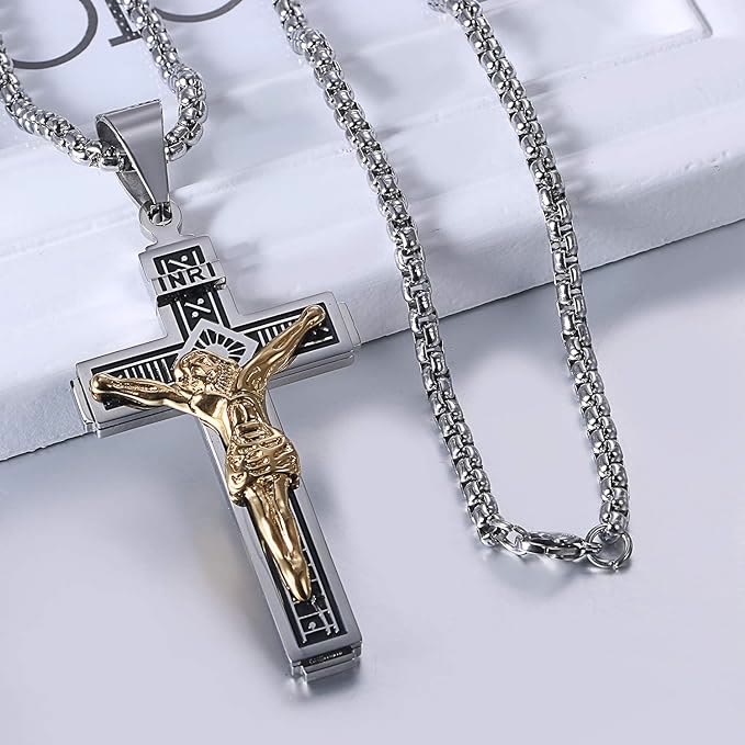Christiandiscipleshop Crafted Jesus Christiandiscipleshop Crucifix Titanium Necklace