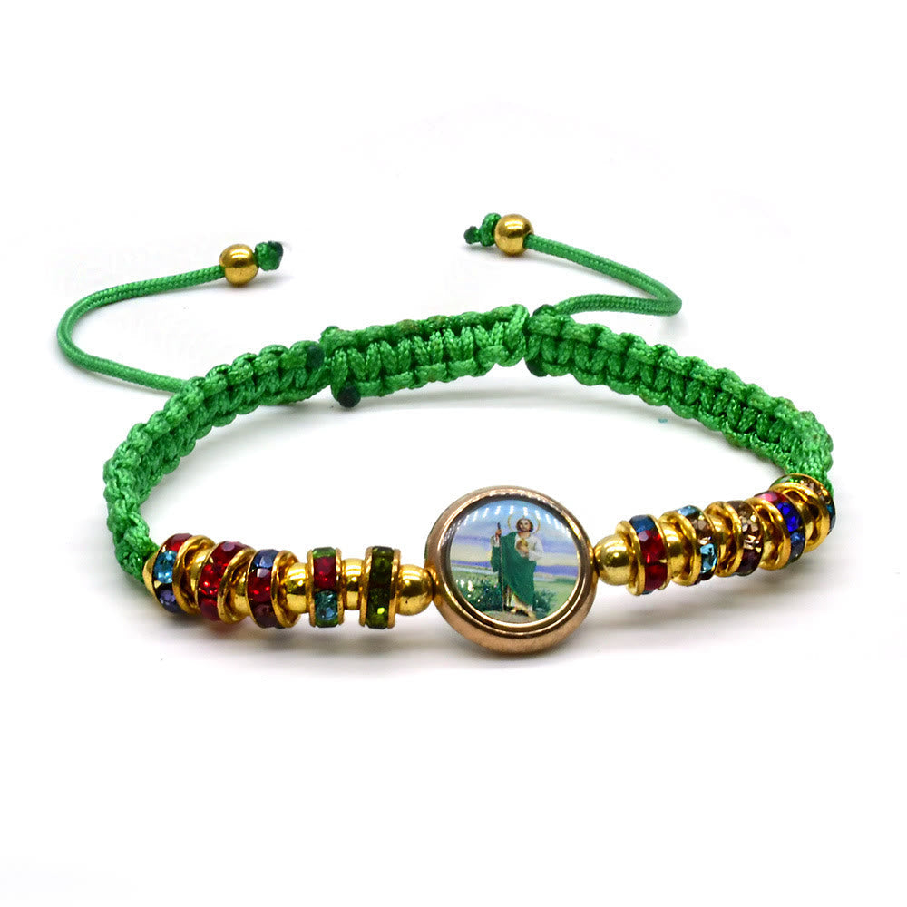 Christiandiscipleshop St. Jude Green String Adjustable Bracelet