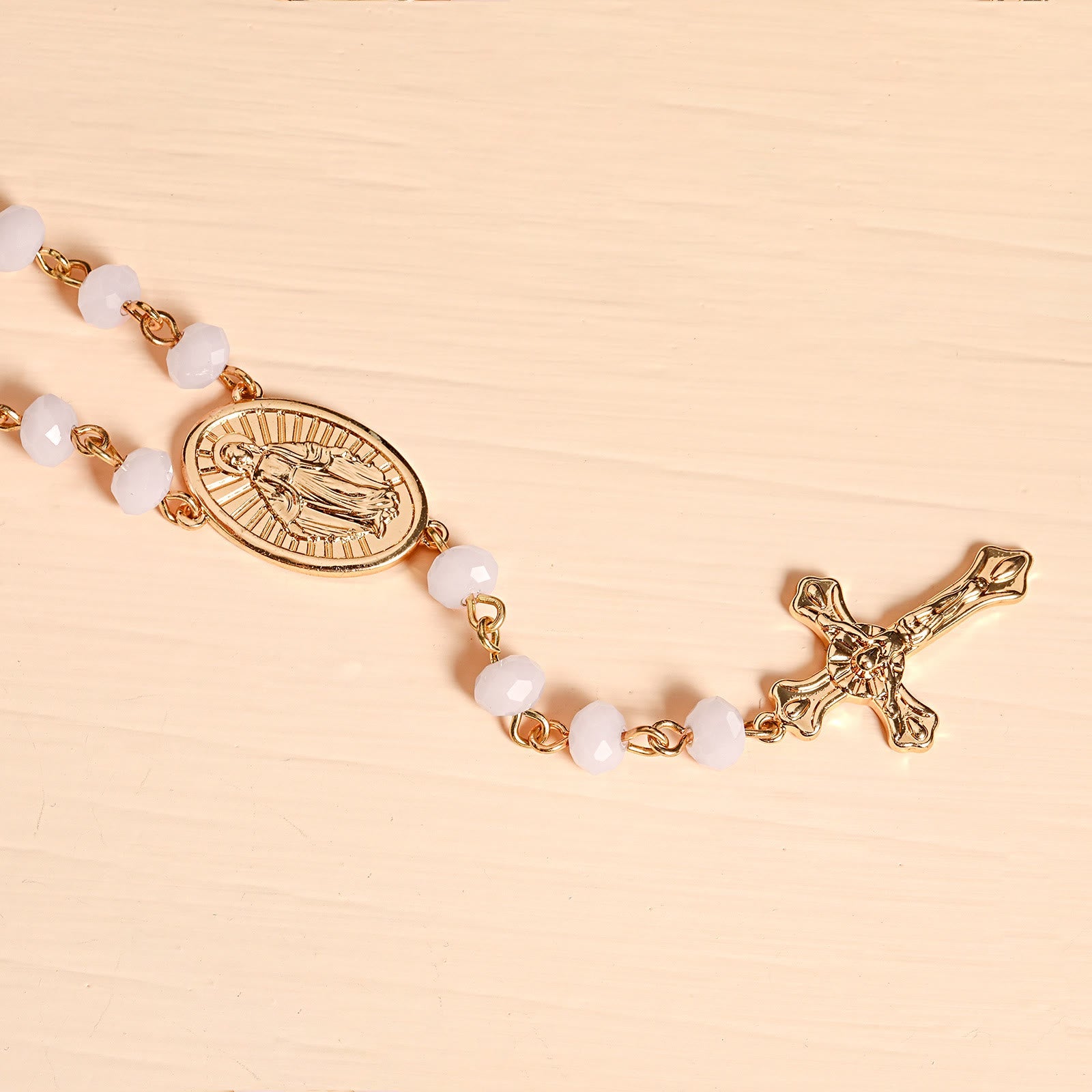christiandiscipleshop Virgin Mary Medal & Crucifix Pendant Necklace