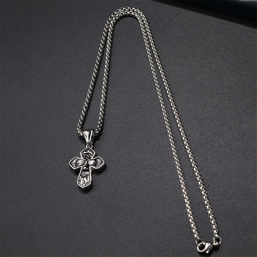 christiandiscipleshop Jesus Cross Silver Handmade Christian Pendant Necklace