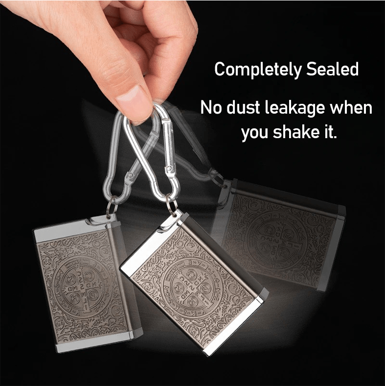 Portable St. Benedict Cross Medallion Cigarette Sealed Insulated Ashtray