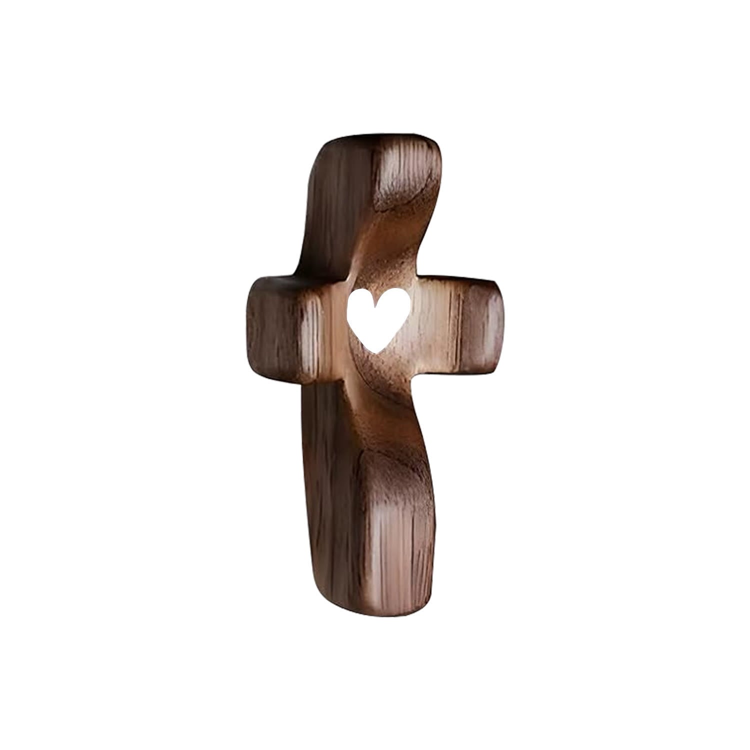 Christiandiscipleshop Modern Style Walnut Multicolor Thumb Cross Praying Handle Ornaments