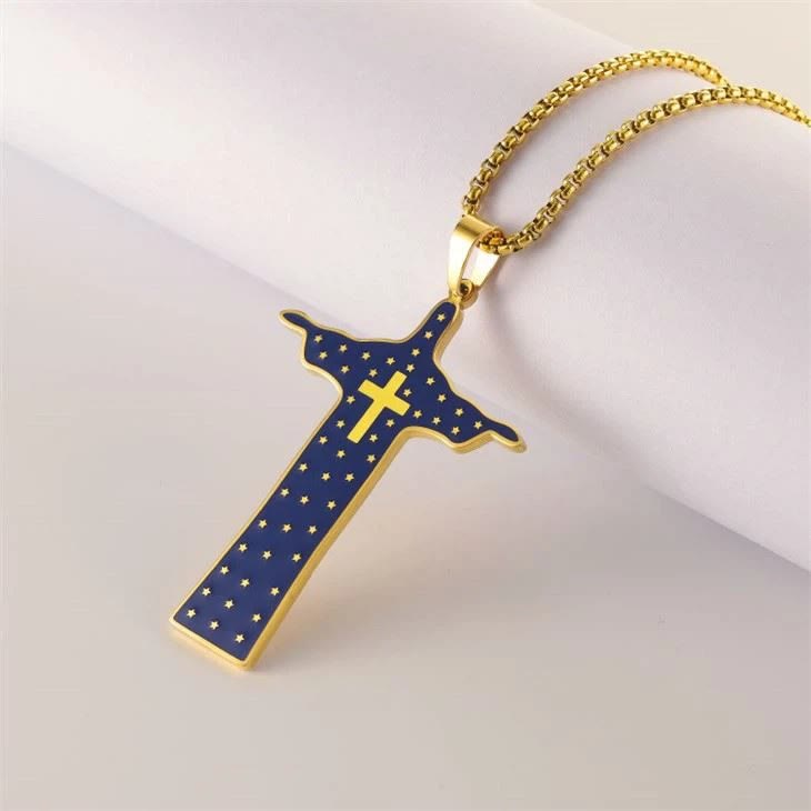 Christiandiscipleshop God Cross Pendant Titanium Necklace