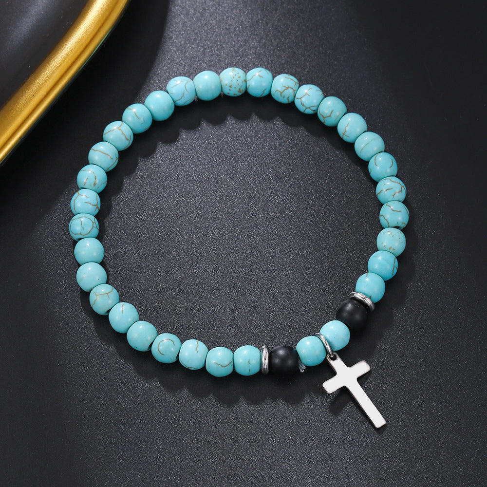 Christianartworkshop Blessing Turquoise Stretch Bracelet