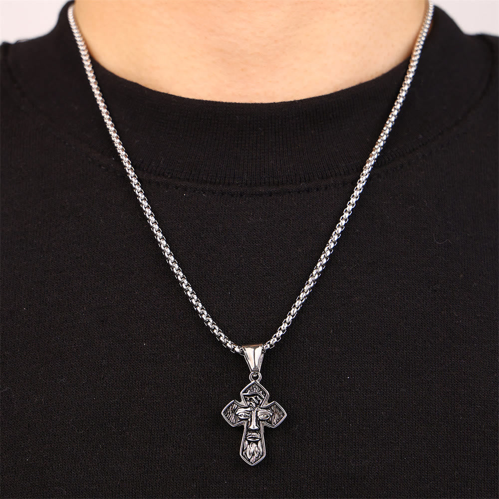 christiandiscipleshop Jesus Cross Silver Handmade Christian Pendant Necklace