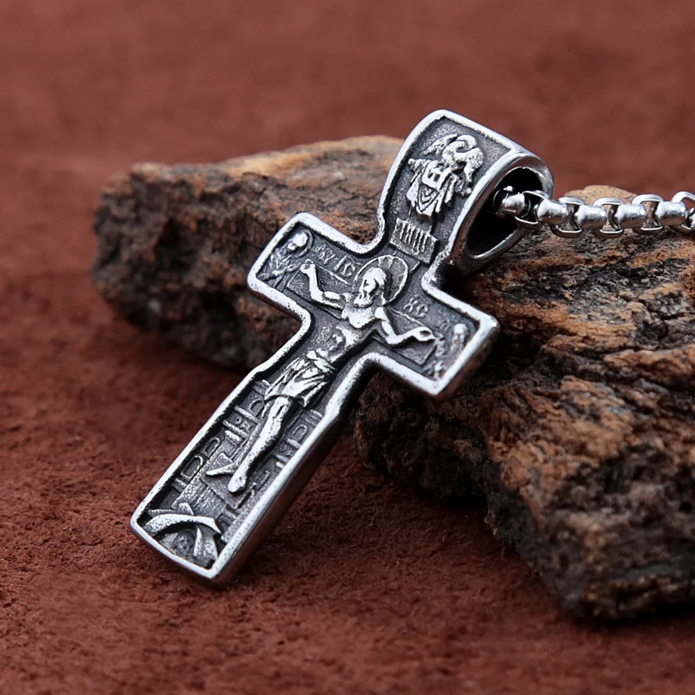Christiandiscipleshop St Benedict Cross Jesus Orthodox Crucifix Pendant Necklace