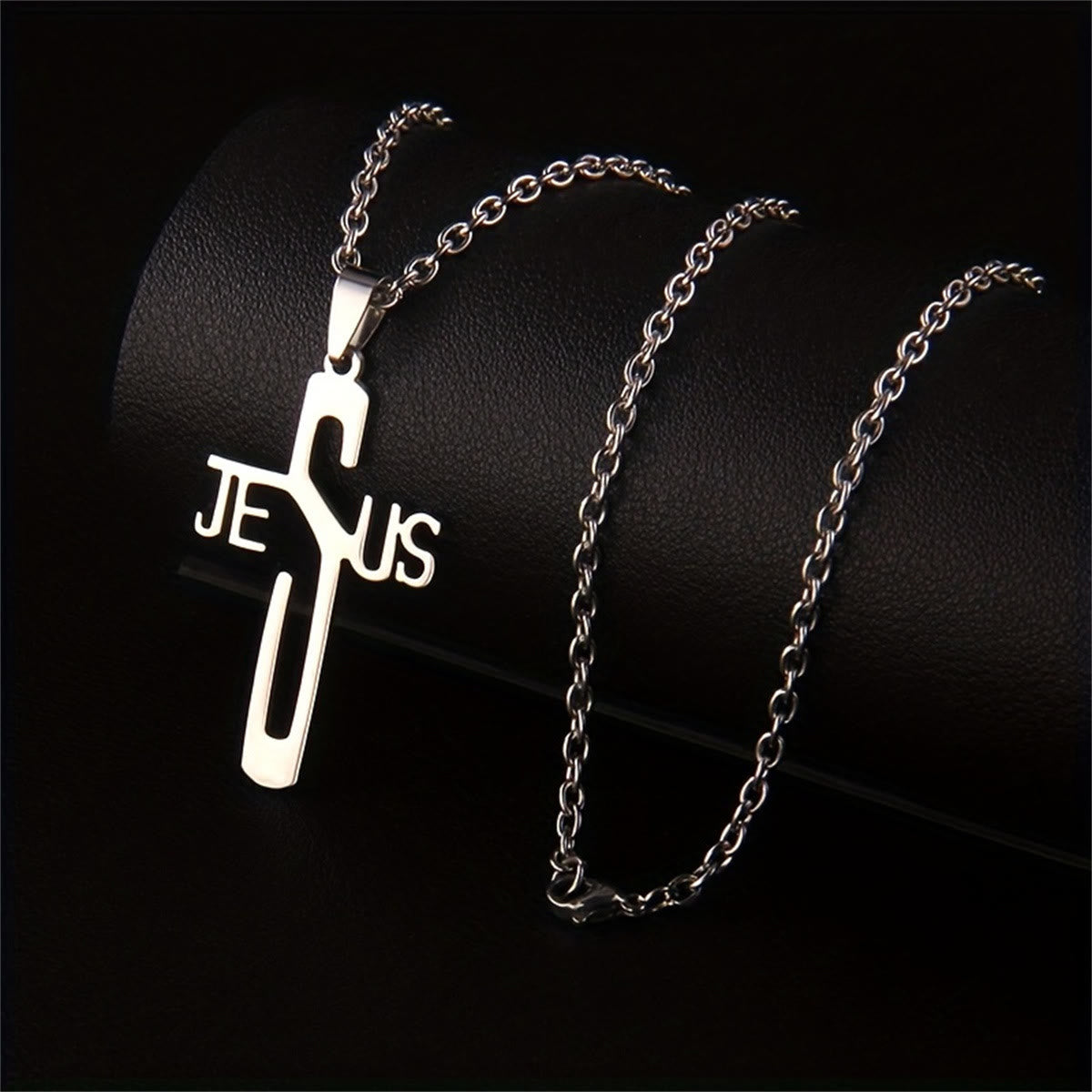 christiandiscipleshop Jesus Christ Cross Chain Stainless Steel Necklace